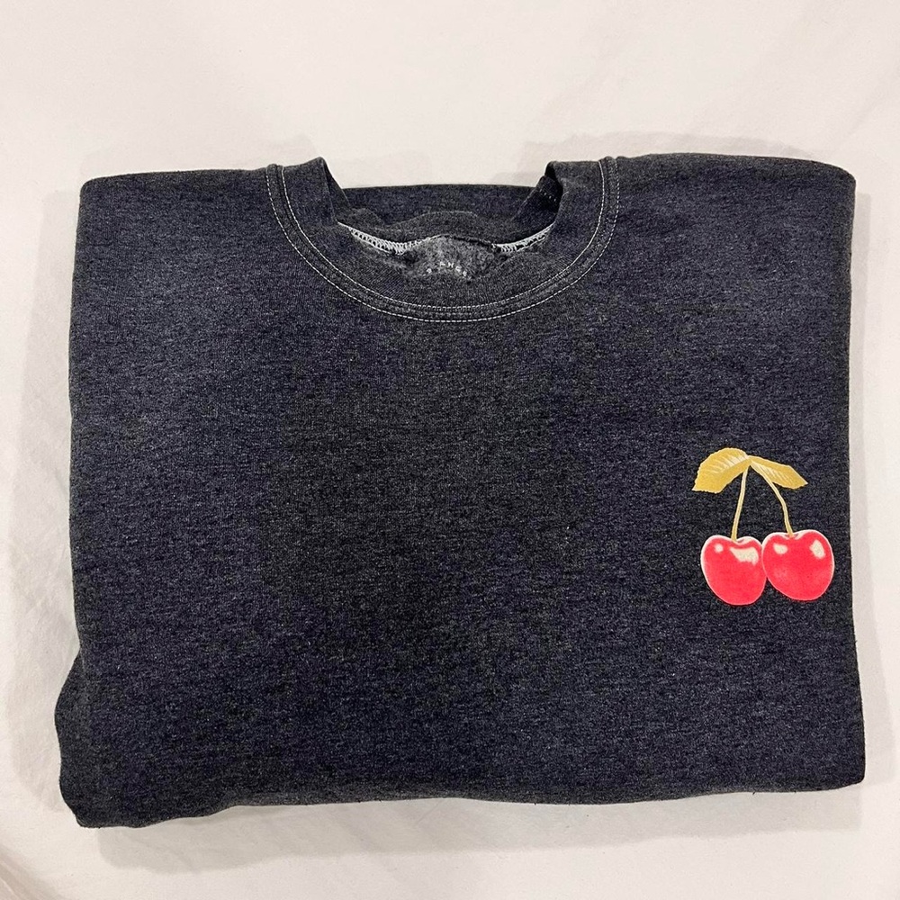 Pacsun black crewneck Size medium with cherrys